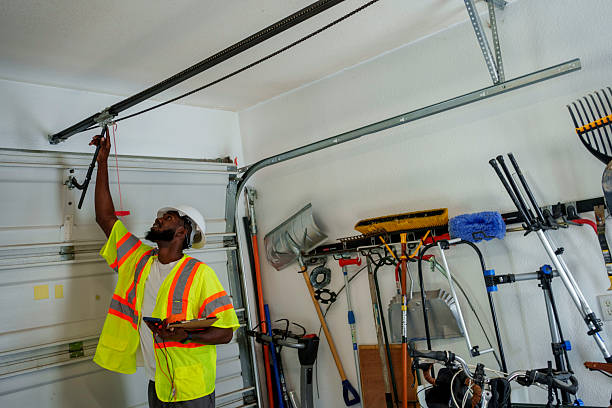Professional Garage Door Panel Replacement technician working in Wheeling, IL